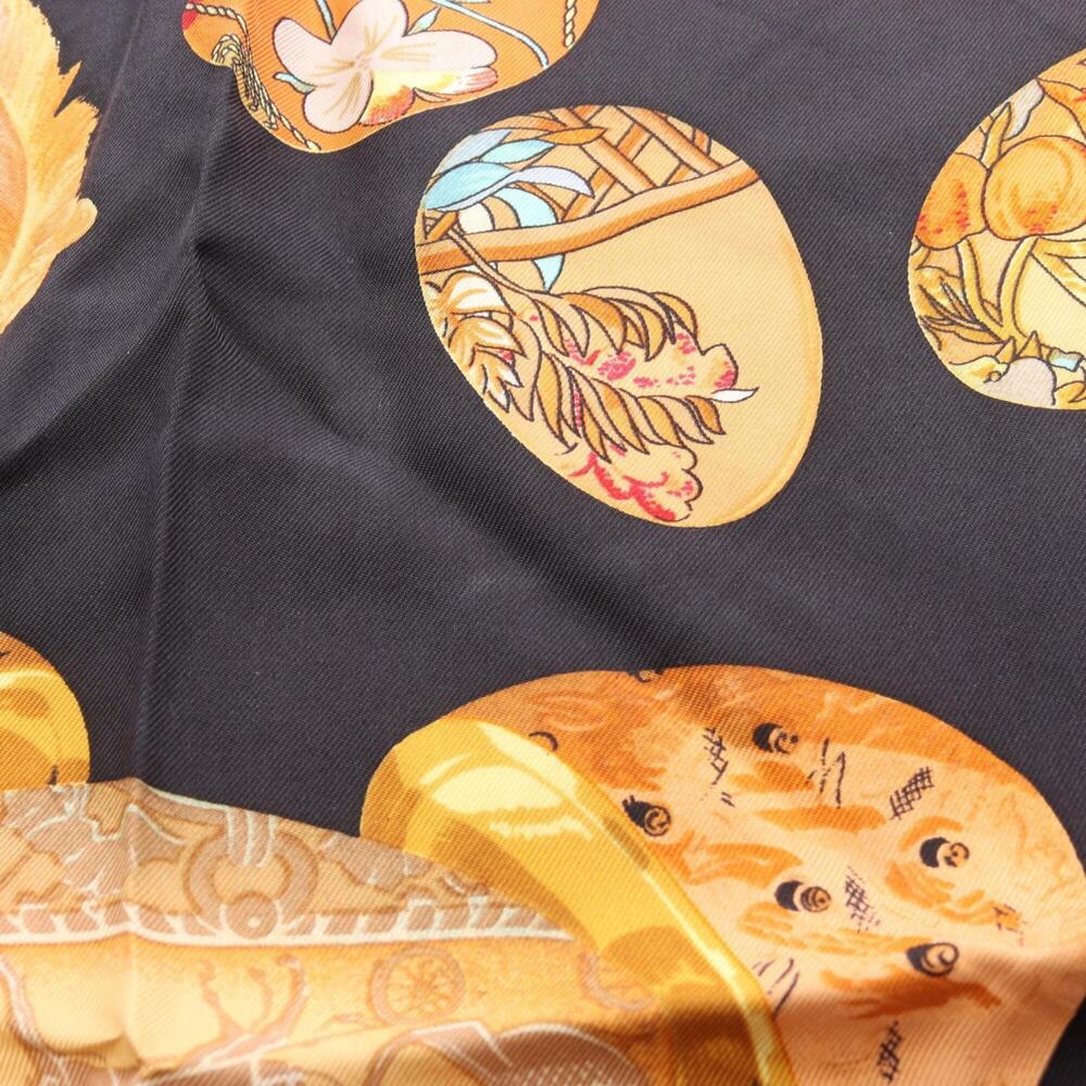 HERMES Authentic Black Silk Scarf - Picture 6 of 8